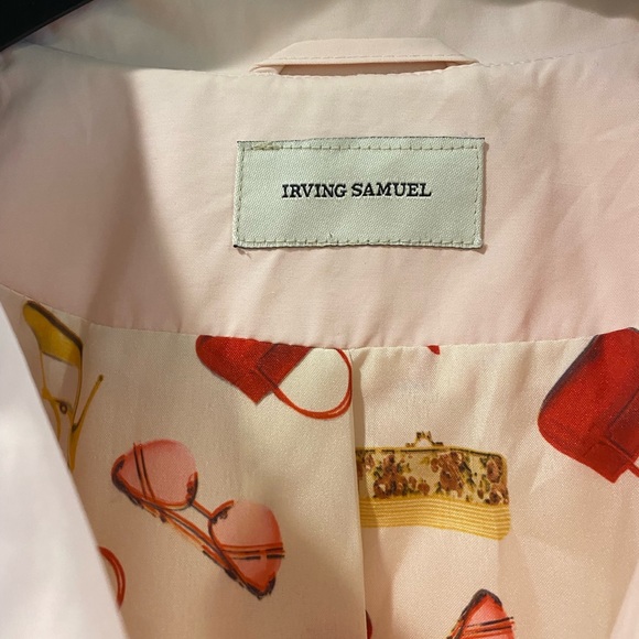 Light pink Irving Samuel trench coat with belt from around the 1770s-1980s - Picture 2 of 7